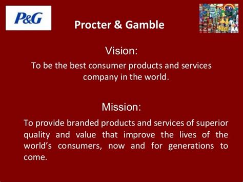 procter gamble mission statement|p&g mission and vision statement.